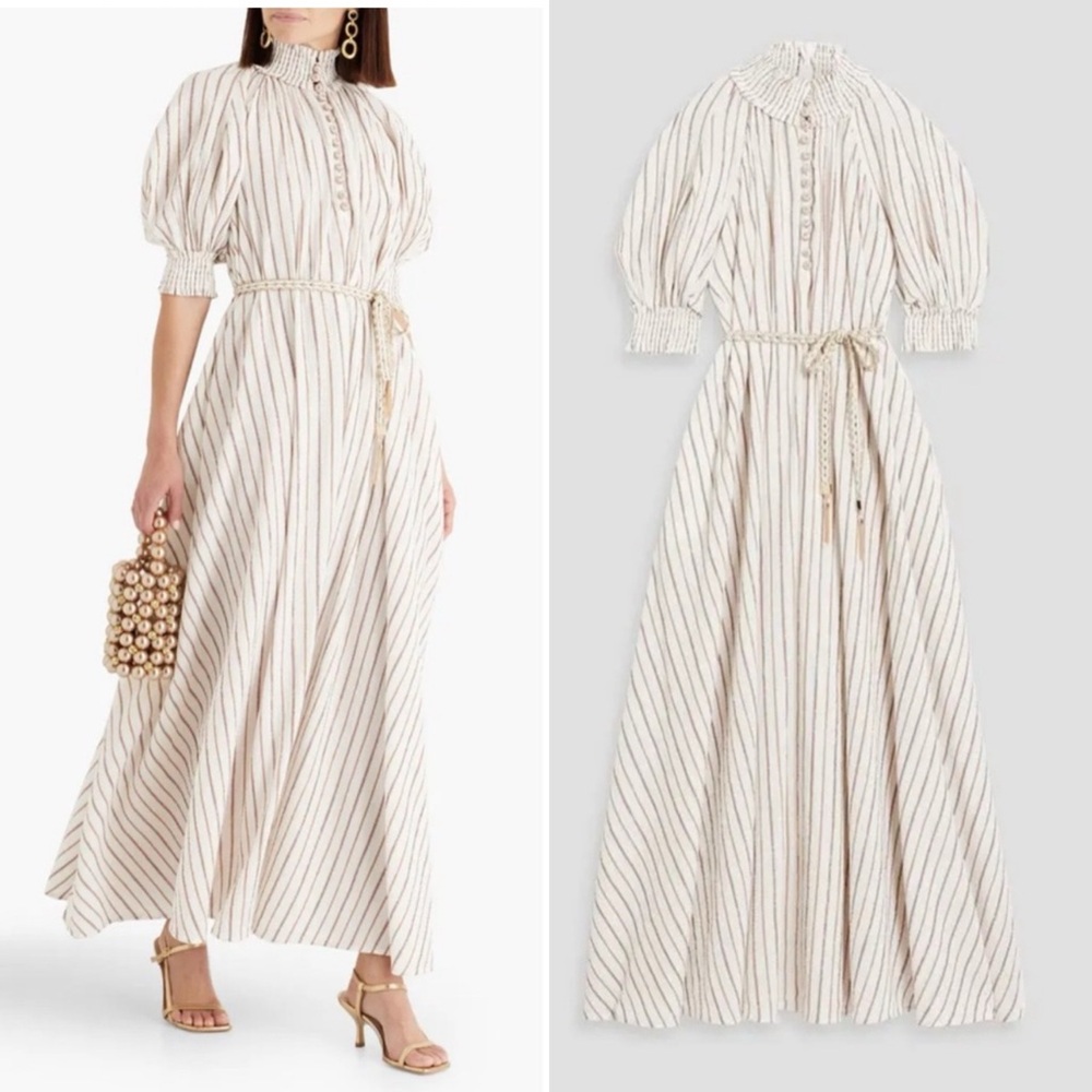 Zimmerman Metallic Striped Cotton-Blend Jacquard Maxi 4 - Picture 6 of 8